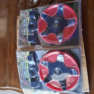 mata pisau matun rumput Pisau Mesin Pemotong Rumput 6 blade mata Pisau 6 Inch Kepala Sikat Pisau alat penyiang Batu Logam Merah Merah