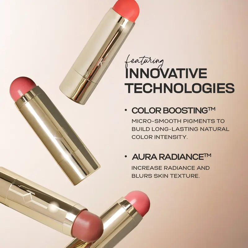 KIVA Dream Flush Blush Stick - Tripeptide Collagen Hydrating Blush On Tahan Lama Cream Semi Dewy Finish Praktis Perona Pipi 3