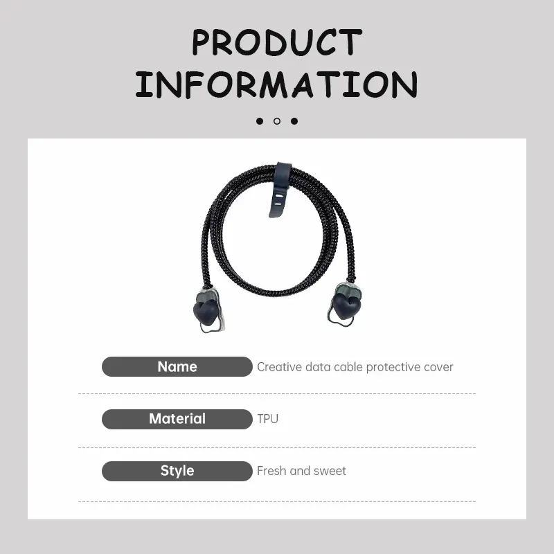 DS50 - 1 Set 4 Perlindungan Kabel Lucu Penutup Kartun Anti Terpecat Data Penutup Kabel Universal Untuk Iphone Samsung Xiaomi Oppo Huawei-FE 7