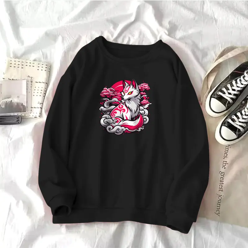 Look Sweater FOX Sweatshirt  Lengan Panjang Pria dan Wanita Kekinian Terbaru Bisa Bayar Di Tempat COD Ukuran L XL XXL cn cowok 3