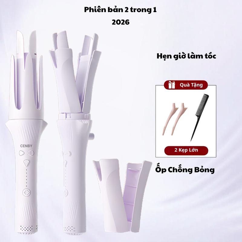 Máy uốn tóc xoăn tự động 2 trong 1 chống bỏng cao cấp CENBY đường kính uốn 32mm