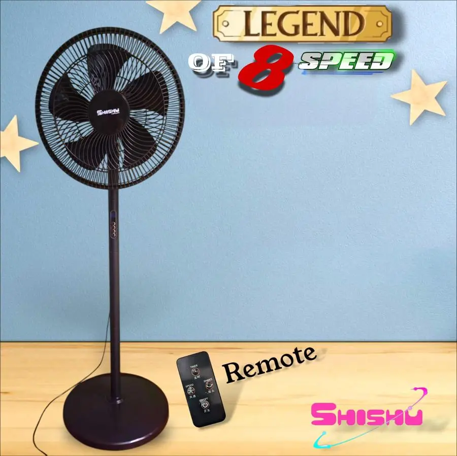 Kipas Angin Berdiri Shishu 16inch Stand Fan Remote SH-778 dengan Timer dan Remote Control