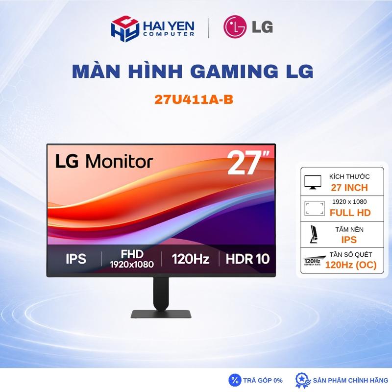 Màn Hình LG 27U411A-B 27 Inch IPS Full HD 120Hz 5ms HDR10 Viền Mỏng Bảo Vệ Mắt HDMI VGA BH 24 Tháng