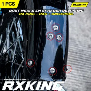 BAUT M6X1.5 CM BAUT SPAKBOR BELAKANG RX KING RXS RXK YT115 STENLIS CUSTOM ( 1 PCS )