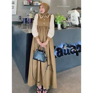 Byanca dress mix warna creamy Katun Toyobo Premium | Dress harian | Dress formal  Wanita Flowy