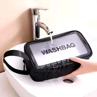 TAS KOSMETIK TRANSPARAN / POUCH MAKE UP / WASHBAG POUCH / TAS MAKE UP WATERPROOF 1