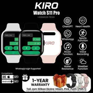 KIRO Watch S11 Pro Wireless charging Smart WATCH S10 Pro for iPhone Watch Smartwatch Olahraga dengan Layar HD 2.08" IP67 Waterproof Bluetooth Android iOS Anti-Carsickness 1000+ Faces
