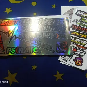 16 PCS STIKER PACK RACING VINYL HOLOGRAM PELANGI PRINT CUT SPDPRC03