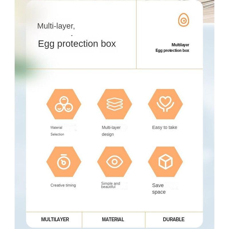 30 Eggs Tray Three Layers Egg Storage Box Refrigerator Food Organizer Containers Kitchen Fresh-Keeping Storage Kitchenware Utensils Dispenser Sealer 6