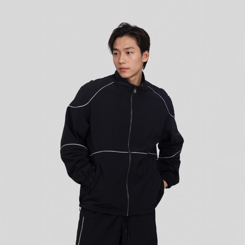  Áo Khoác Dù Nhăn Cổ Đứng Nam Couple TX Viền Phản Quang Form Relax MOP 1090 