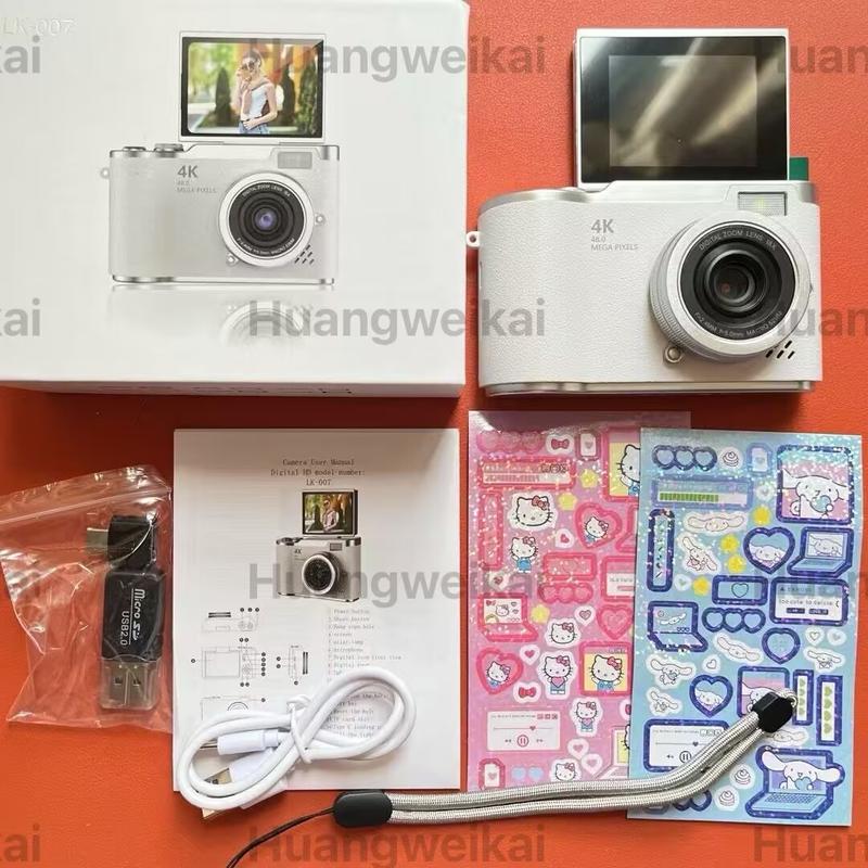 Nắp gập 4K mới nhất, màn hình lật độ nét cao, máy ảnh kỹ thuật số, máy quay thẻ nhớ, máy quay phim, cấp độ cơ bản