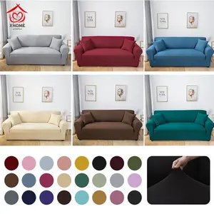 Warna murni Sarung Pelindung Sofa Tangan 1/2/3/4 Dudukan Elastis / Cover Sofa Seater ModernStretch Premium / Anti Kotor