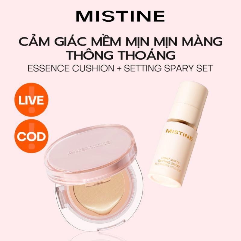 [COD]MISTINE Essence Cushion Kem BB Cream + Xịt cố định lớp trang điểm 30ml / Concealer 6g Che vết thâm mỹ phẩm
