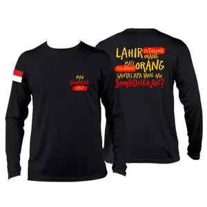 mau sombong apa LENGAN PANJANG TSHIRT KAOS DISTRO KATA DAN GAMABR TRENDING