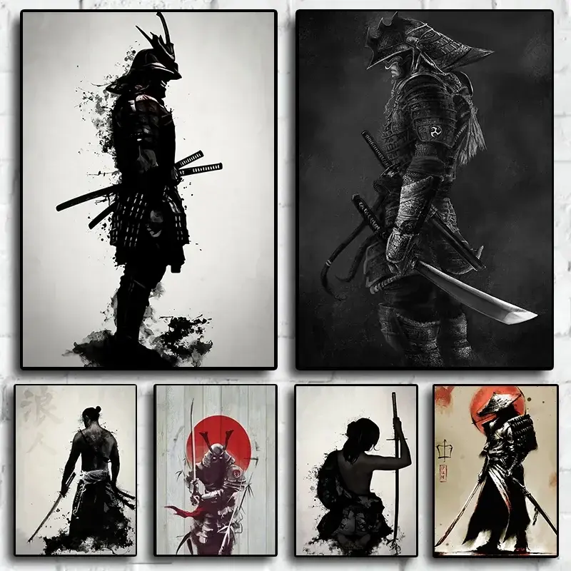 Tranh Vải Dầu Anime Nhật Bản, Thiết Kế Samurai Cổ Điển Trò Chơi Nghệ Thuật Treo Tường Đẹp, Áp Phích Và In, Thích Hợp Cho Gia Đình, Phòng Ngủ, Phòng Và Hành Lang, Tranh Không Khung, Quà Tặng Trang Trí