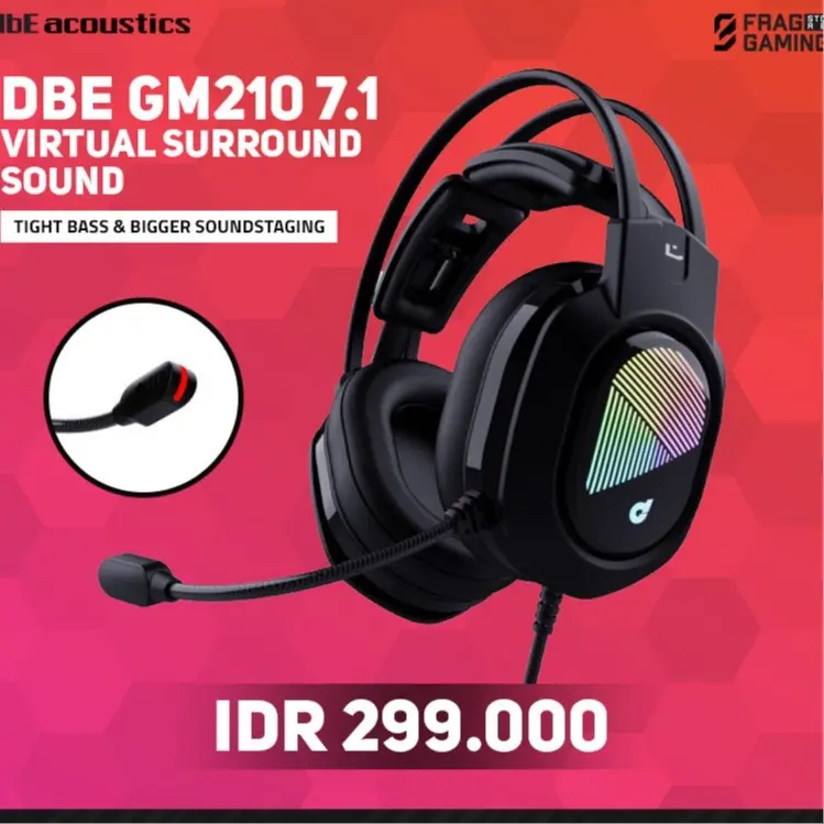 dbE GM210 7.1 Virtual Surround Gaming Headphone Headset 0