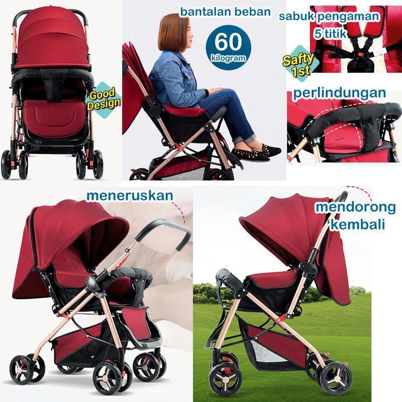 Product Introduction of 【COD】【Garansi 5 tahun】Bliss Baby Baby Stroller For Baby Foldable baby stroller Baby stroller with cushion Handle Table can rotate 30