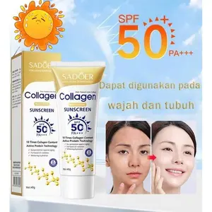 SADOER Sunscreen Cream SPF 50+ PA+++ Sunblock Intensive UV Sun Cream Anti Aging Cream Waterproof Whitening SUNBLOCK-UV CREAM Krim Tabir Surya SPF 50+ PA+++ Sunblock Krim UV Intensif Krim Anti Penuaan Krim Pemutih Tahan Air KRIM