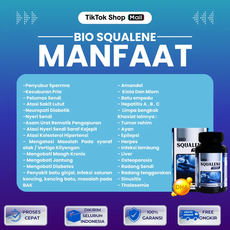 BROSUR Suplemen Kesehatan BIO Squalene Cek Keaslian Gv BPOM Halal Lengkap - Packing SAJA Belum Termasuk Produk ya. 4