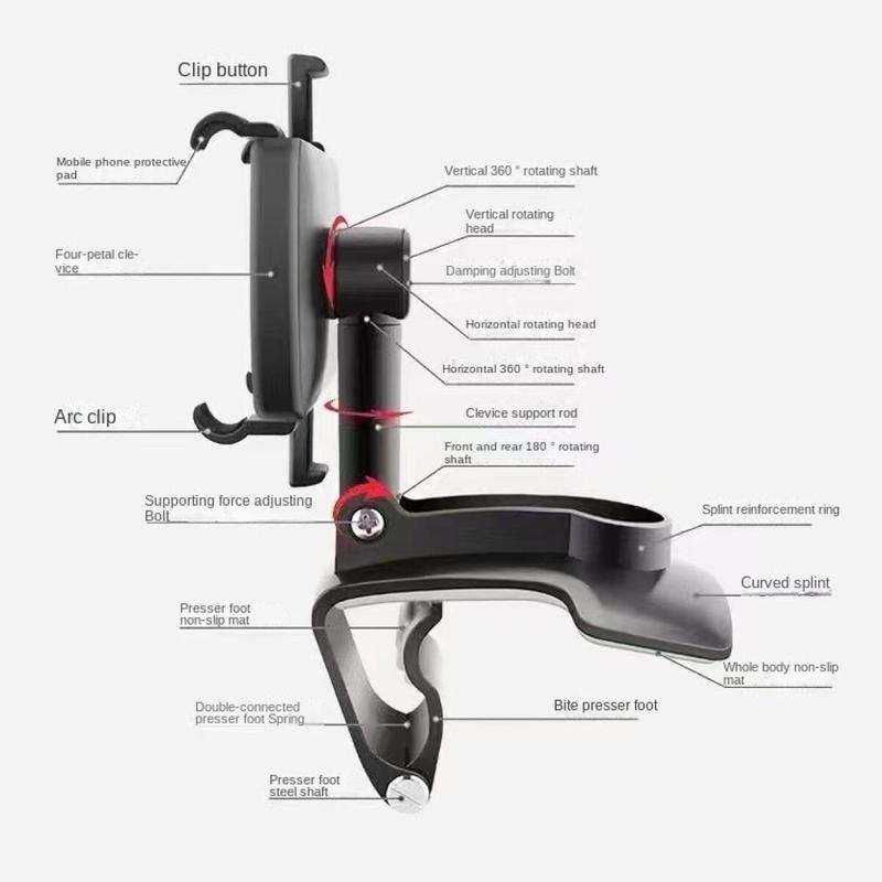 Product Introduction of Universal Dudukan Telepon Dasbor Mobil Car Phone Holder Dudukan HP Tersedia Untuk Ponsel Ukuran 3 - 7 inci Dudukan Telepon Snap-On Mudah Dipasang Dan Dihapus 32