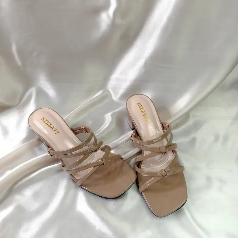 FS HEELS sandal hak tahu wanita kondangan pernikahan casual elegan Hak Setengah (3-5 cm) 4