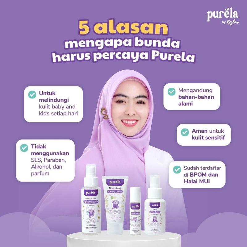 🅾🆁🅸 Purela Skincare For Newborn Paket + Soothing Baby Cream Skincare Bayi dan Anak 1
