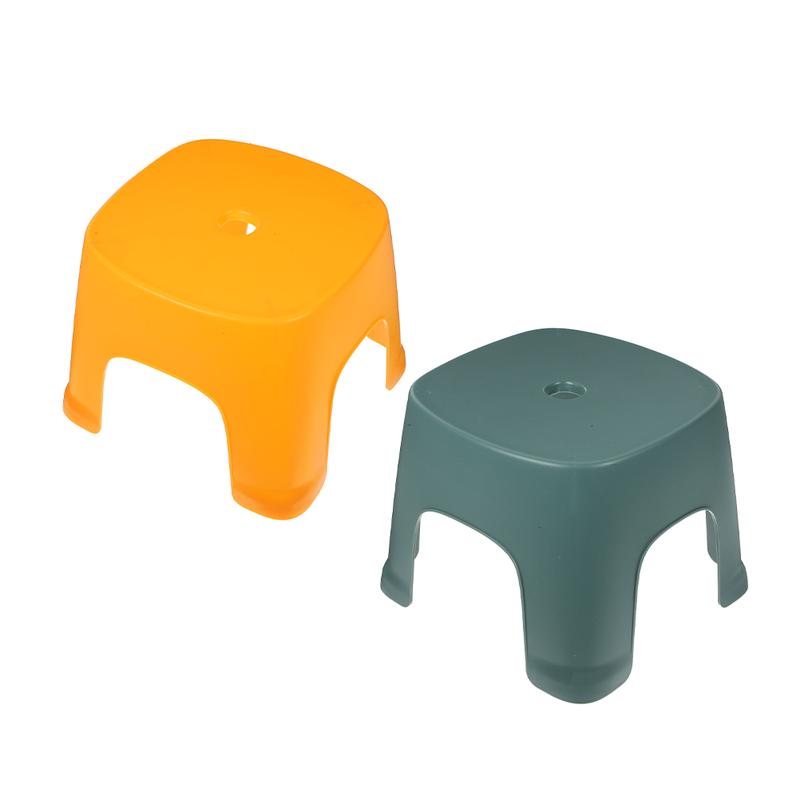 Product Introduction of 2Pcs Household Foot Stool Toilet Stepping Foot Stool Plastic Bathroom Foot Stool Shower Lightweight Shower Lightweight 4