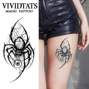 VIVIDTATS Snake Head Solitary Dark Style Domineering Arm Washable Realistic Tattoo Sticker Herbal Men's Trend Tattoo Set