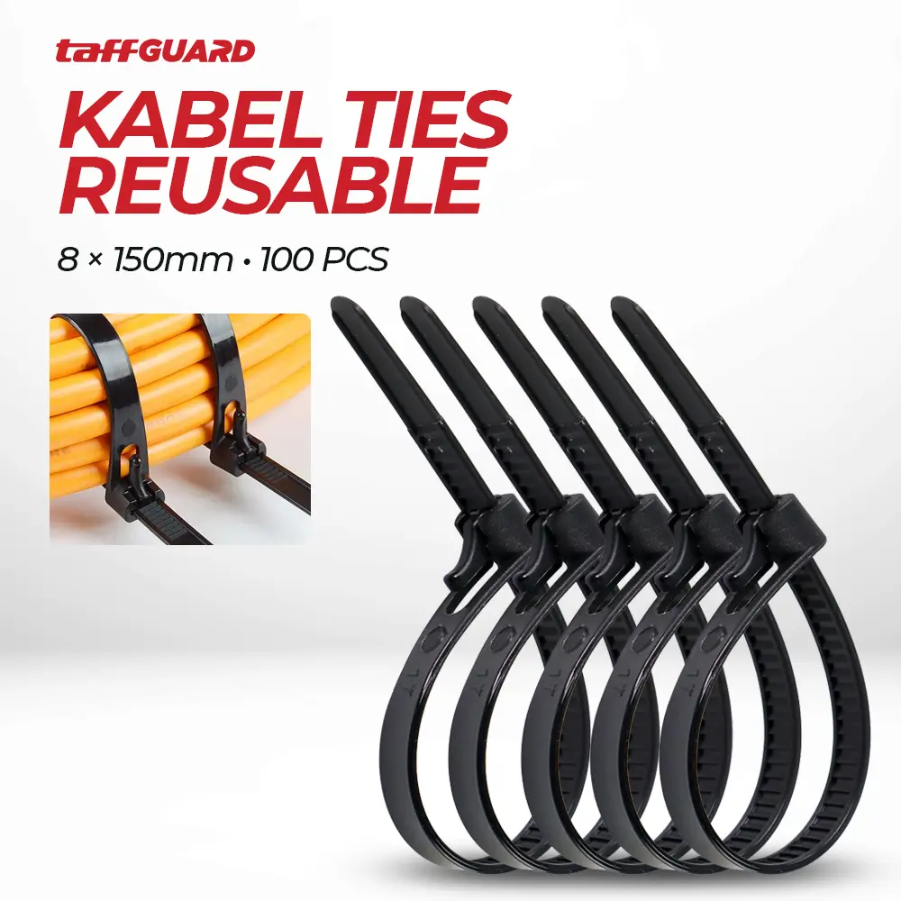 BerkahMall - Kabel Ties Reusable | Zip Cable Organizer | Pengikat Kabel Plastik Serbaguna