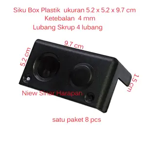 Siku Box Speaker Besar Plastik Ukuran 9.7x 5.2x 5.2 cm Tebal 4 mm satu paket 8 pcs