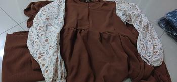 Product Review of DFM - Haura Set Motip Syar’i Pasmina Oval Gamis Syar’i Wanita Bahan Crinkle Airflow from K**g 2