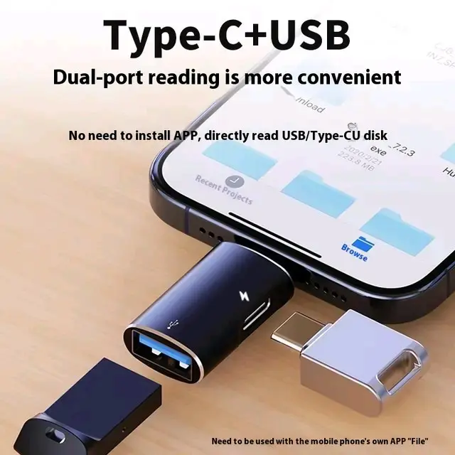 OTG Converter n Adapter bisa charge untuk IOS dan Android transfer file,audio, dan charge. 4