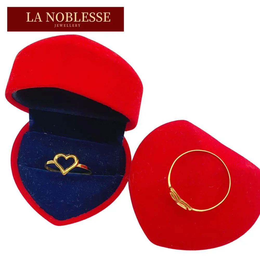 Ready Stock Emas 375 Love Kosong Cincin Ring