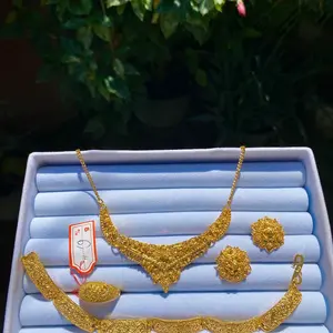 SET MINANG DUBAI PASIR LENGKAP Kalung Cincin Anting