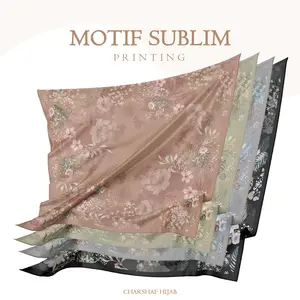 (Charshaf Hijab) Katalog Exclusive Kerudung Voal Motif Sublim Segi Empat