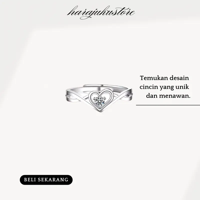 HARAJUKU cincin wanita moissanite KOREANSTYLE adjustable HIGH PREMIUM/ANTI KARAT (BISA COD) 5