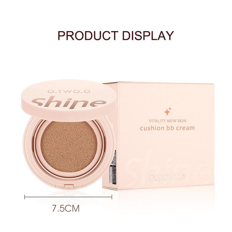 Product Introduction of （Free Gift&NEW）O.TWO.O BB Cream Air Cushion CC Cream Concealer Brighten Makeup Base Long Lasting Foundation Cushion Compact With Makeup Puff Air Cushion BB Cream + Concealer 34