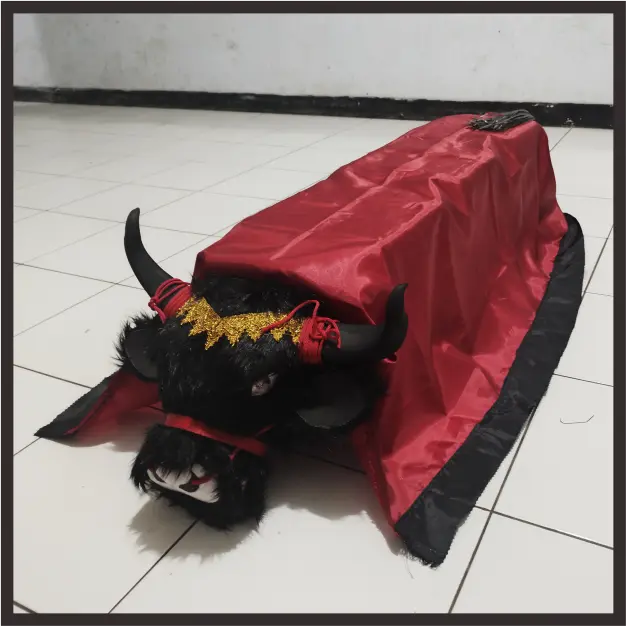 Bantengan Mainan Banteng Mberot Mata Menyala Bulu Korea Enteng 5