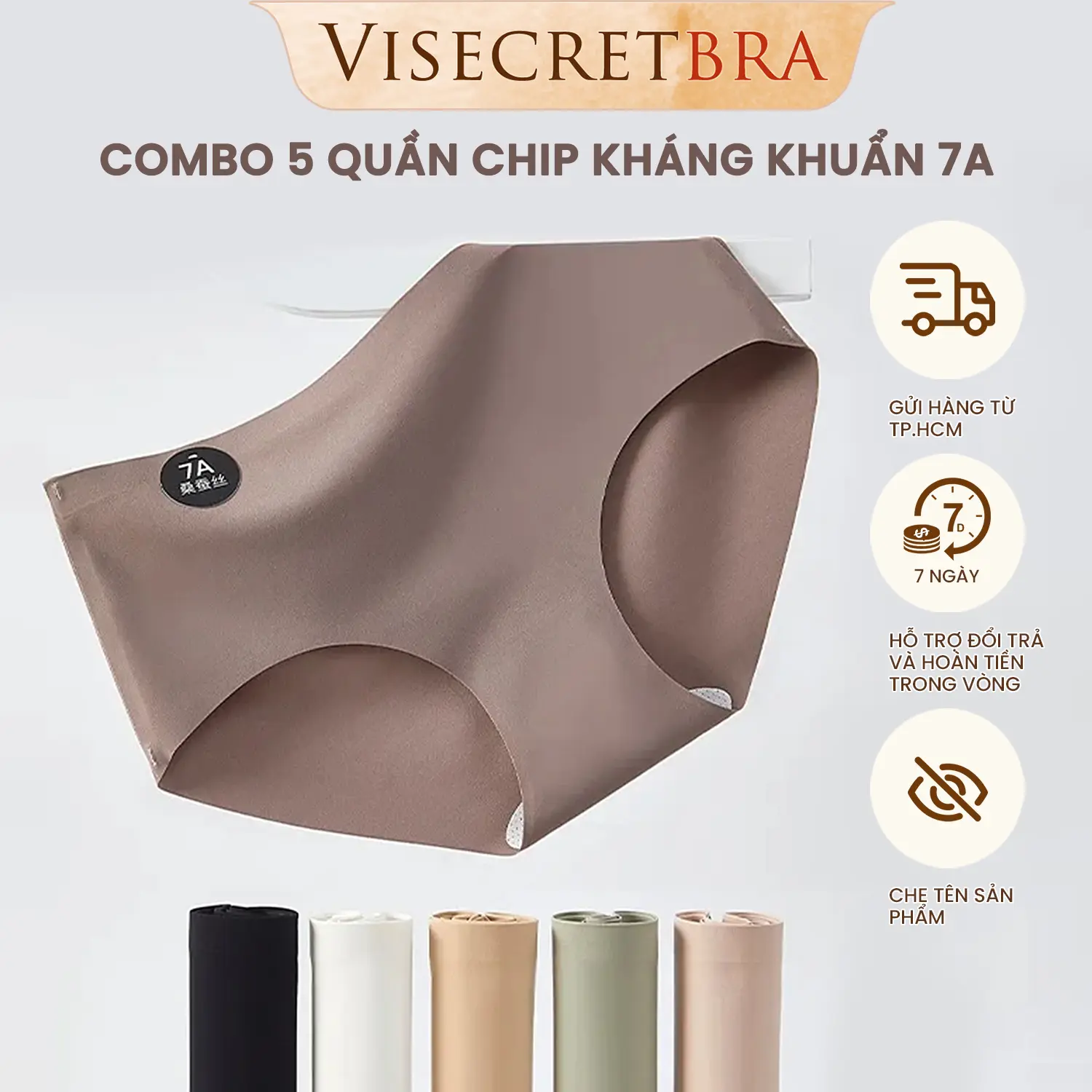 Quần Lót Nữ Quần Chip Nữ Chất Su Đúc Lạnh Kháng Khuẩn Không Đường May Mỏng Nhẹ Thoáng Mát Women - C-VN230204K