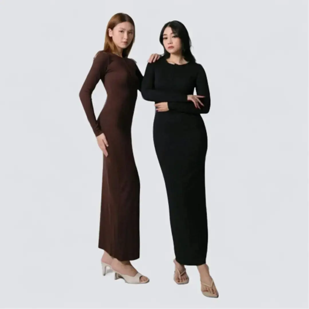 arisha Dress Knit Bodycone Pakaian wanita
