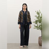Gambar NONA RARA - Aira Rmb Sogan T5066, Baju kerja batik blouse wanita modern - M dari Nona Rara Batik Kota Administrasi Jakarta Timur 5 Tokopedia