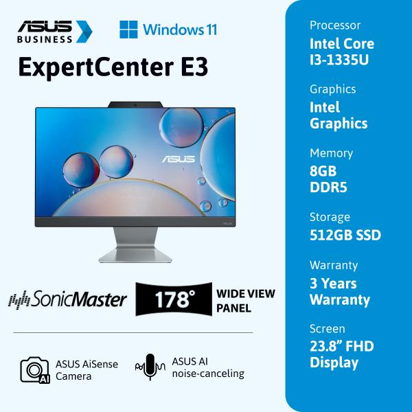 ASUS ExpertCenter E34 [E3402WVAK-BPC585WS] Core I5-1335U 8GB 512GB WIN 11 Home OHS