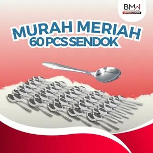 60 PCS / 5 Lusin Sendok Makan Stainless Steel Harga Grosir Alat Makan