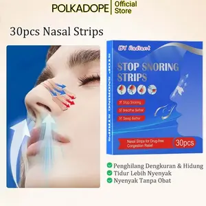 Nasal Snoring Strip 30pcs Plester Hidung Anti Dengkur Anti Snoring Plester Hidung Tersumbat Relieves Nasal