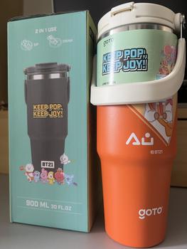 Product Review of Goto [COD] K-Joy X BT21 Tumbler Tahan Dingin Panas Botol Tempat Minum Aesthetic 1.2L from M**i 3