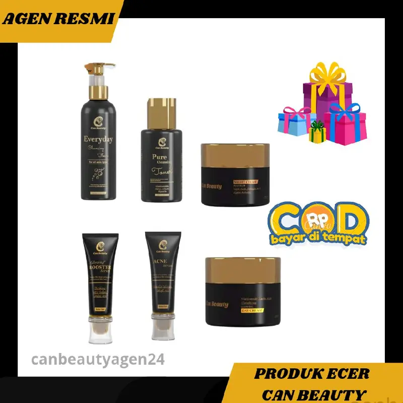 CAN BEAUTY ECER DAY NIGHT CREAM SERUM ACNE BOOSTER TONER SABUN WHITENING FACEWASH oily skin jerawat  Perawatan Wajah Cleanser Mencerahkan Berjerawat 2