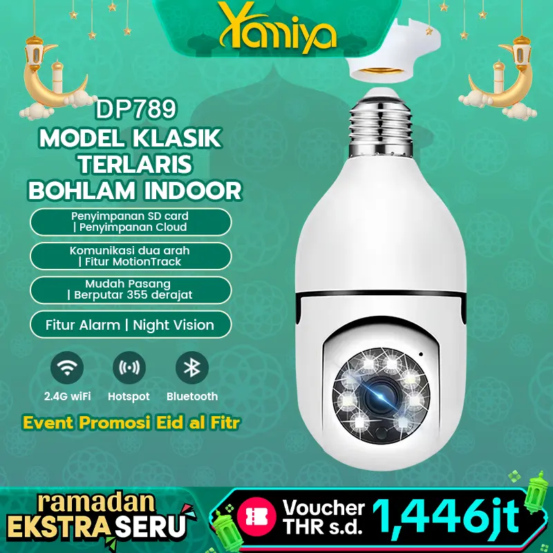 【Exclusive Deals】YAMIYA CCTV Lampu V380 HD 8MP Kamera CCTV Wifi Bohlam 360 Derajat PTZ Panoramic IP Camera Wireless Digital Pc Smart cctv  pantaulewa thp
