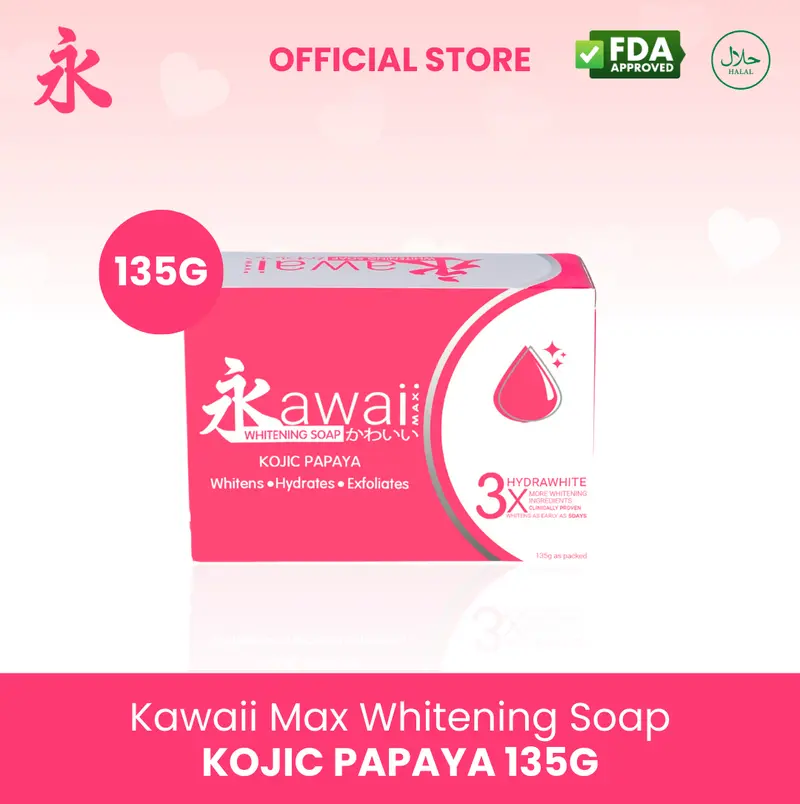 Kawaii Max Glutathione Whitening Soap 90g - Proven to lighten your skin and  helps give you a brighter, even skin tone in as early as 5 days. - TikTok  Shop Philippines