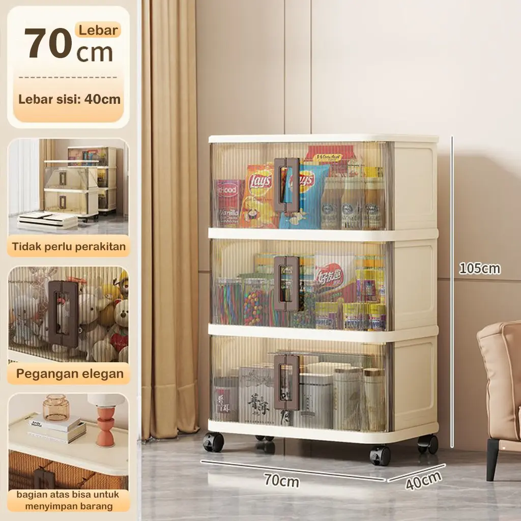 70cm-Abu transparan-3 Susun