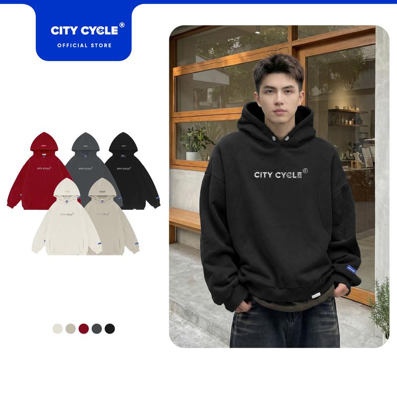 Áo hoodie boxy nỉ bông cá sấu mùa đông nam nữ boxy Local Brand Chính Hãng City Cycle Áo hoodie Space Ver 3